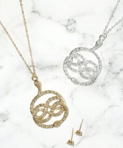 Snake Medallion & Earring Set