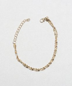 Alternative view of Twisted Rope Gold Chain Bracelet