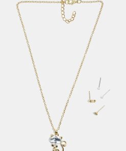 Alternative view of Sparkly Cat Necklace and Earring Set