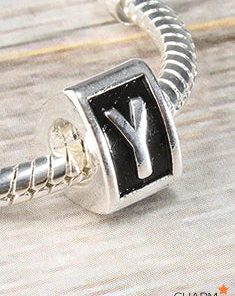 Letter Y Block Bead Charm