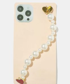 Alternative view of Pearl Heart Phone Strap