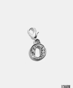 Silver Clear Initial O Dangle Charm
