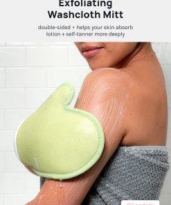 Alternative view of AOA Dual Exfoliating + Washcloth Mitt