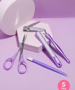 AOA 5 Piece Manicure Tool Set with Beauty Scissors