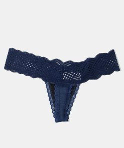 Alternative view of Navy Lace Thong
