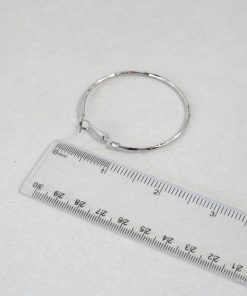 Alternative view of Silver Hoop Earrings