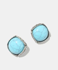 Alternative view of Marbled Square Earrings