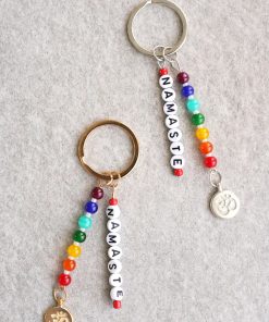 Namaste Bead Keychain