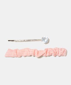 Alternative view of 2 Piece Plaid & Gemstone Hair Pins