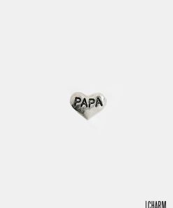 Papa Heart Locket Charm