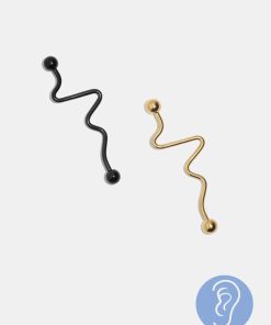 Miss A Body Jewelry - Wave Industrial Bar Earring