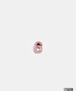 Pink Number 6 Locket Charm