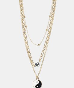 Alternative view of Yin Yang Layered Necklace