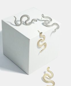Textured Snake Earrings