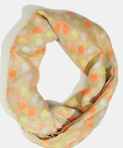 A+ Polka Dots Beige Lightweight Scarf