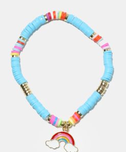 Alternative view of Rainbow Charm Beaded Bracelet