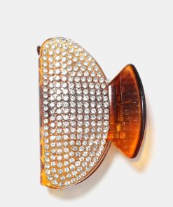 Brown Rhinestone Hair Claw
