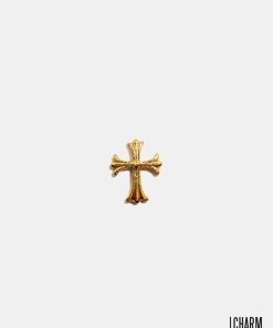 Gold English Cross Locket Charm