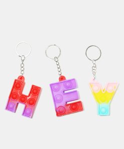 Alphabet Push Pop Keychain
