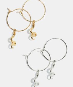 3 Pair Snake Hoop Earrings