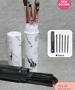 AOA 5 Piece Travel Brush Set + Case