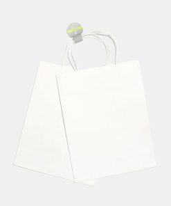 2 White Kraft Gift Paper Bags