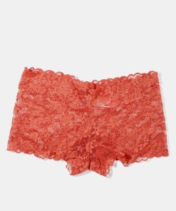 Burnt Orange Ladies Lace Boyshorts