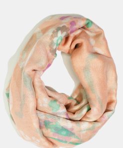 A+ Peach Floral Lightweight Scarf