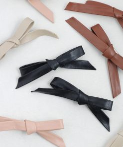 Alternative view of 2 PC Chic Faux Leather Bow Hairclip