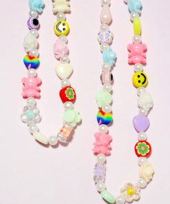 Multi Bead Design Cellphone Keychain
