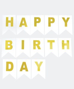 Official Key Items Gold Happy Birthday Banner