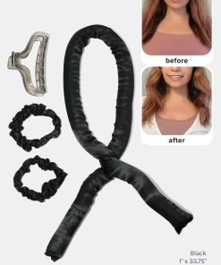 AOA Heat-free Satin Hair Curling Rod - Black