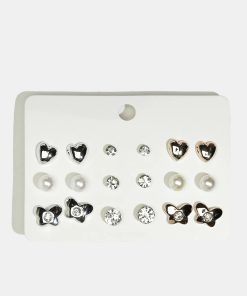 9-Pair Stud Earrings