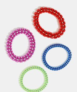 4-Piece Multi Size Spiral Hair Ties