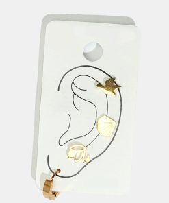 4-Piece Bird & Shell Stud Earrings