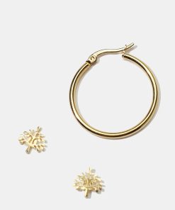 Tree Stud & Hoop Earrings